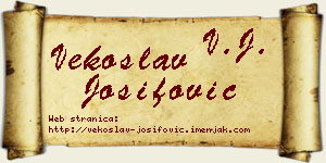 Vekoslav Josifović vizit kartica